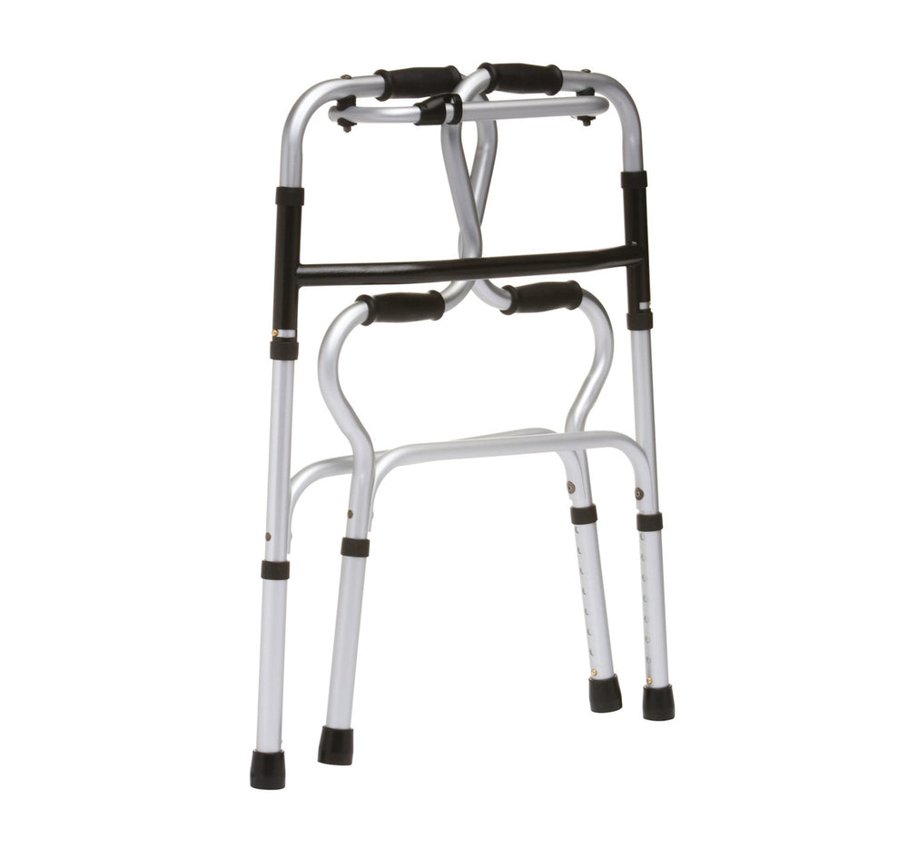 a folded up Drive Easy Rise Foldable Walking Frame