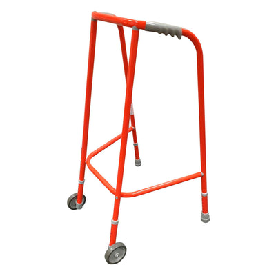 The Red Adjustable Height Wheeled Frame