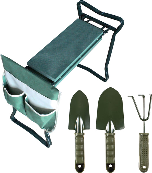 Multi Use Garden Kneeler and Bench with Tools