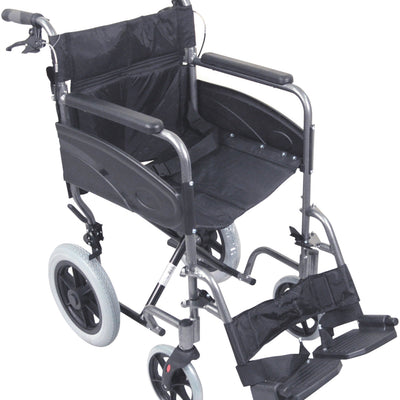 The Grey Compact Transport Aluminium Wheelchair