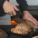 Webequ Bread Knife in action, slicing bread
