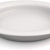 shows the ornamin dinner plate with sloped base in white