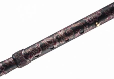 the image shows a close up of the adjustable height section of the paisley folding adjustable arthritis fischer grip cane