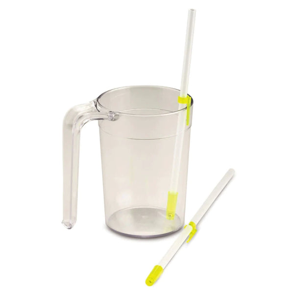 Sip-Tip Drinking Cup with One-Way Straw
