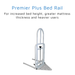 The three types of Parnell Bed Rail: premier, premier plus and premier-platinum.