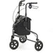 The image shows a side view of the graphite days lightweight tri walker rollator