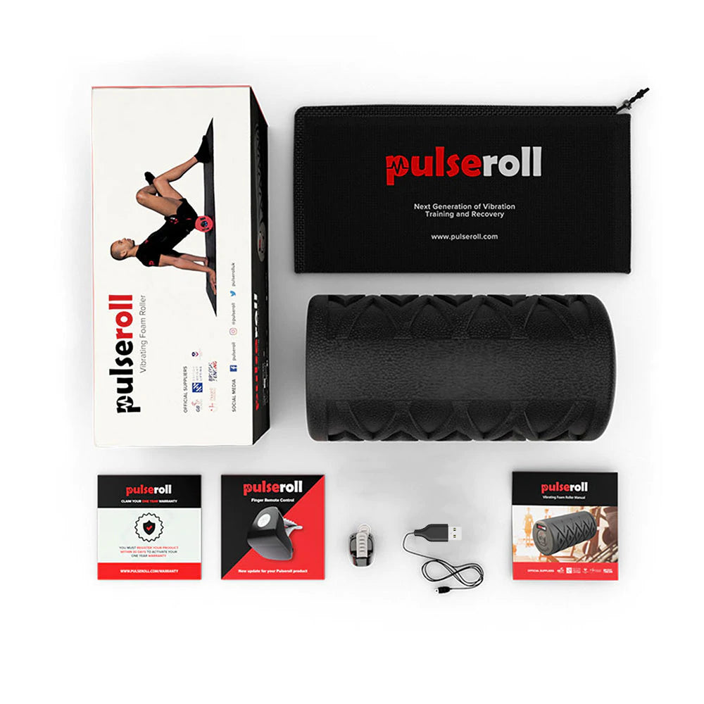picture of items included with Vibrating Foam Roller