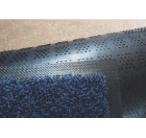 A close up of the Blue WacMat Carpet Protector