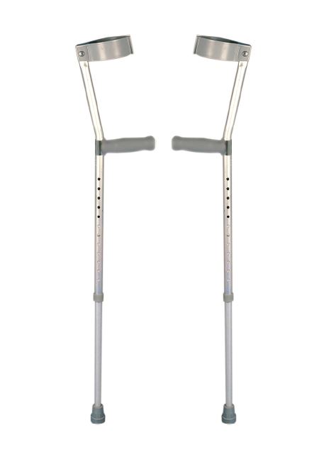 shows the standard soft handle crutches