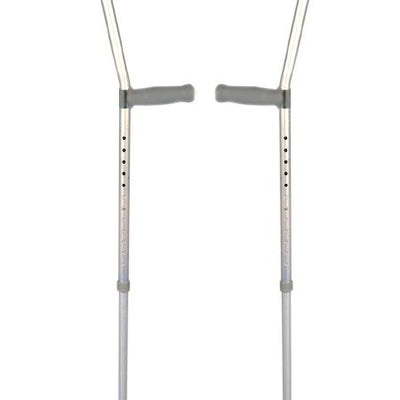 shows the standard soft handle crutches
