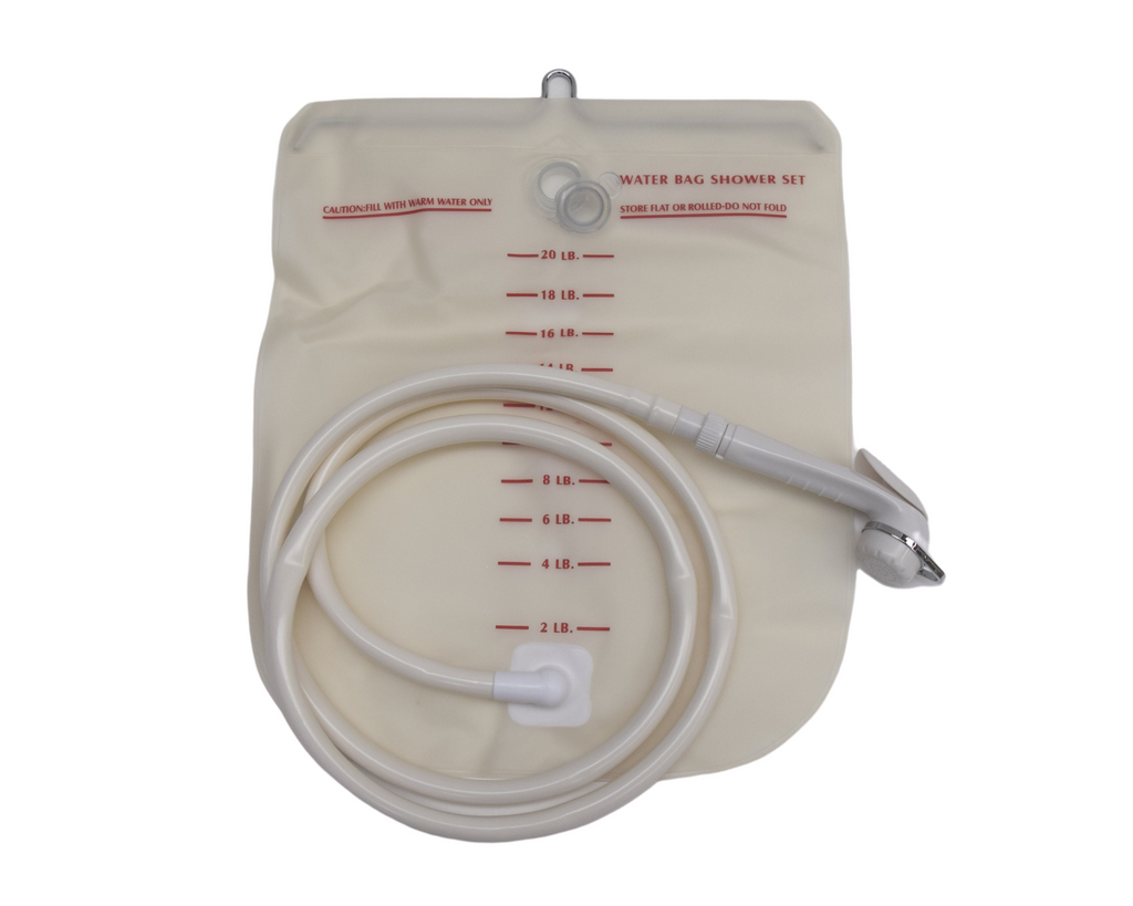 shows the Water Bag Shower Set