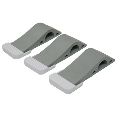 Set of 3 Rubber Door Stoppers with Holder