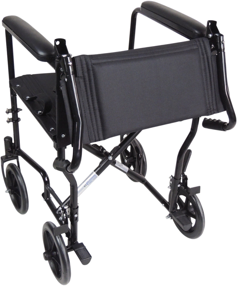 Aluminium Compact Transport Wheelchair folded back