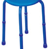 shows the multi-purpose adjustable stool in blue