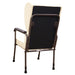 shows the back of a cream flat pack chelsfield high back chair