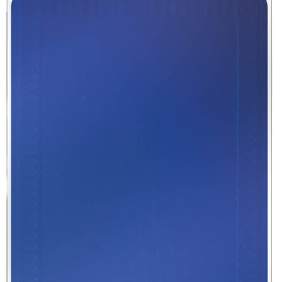 shows a blue anti slip silicone mat, in its packaging