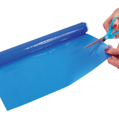 shows the blue large non slip silicone mat