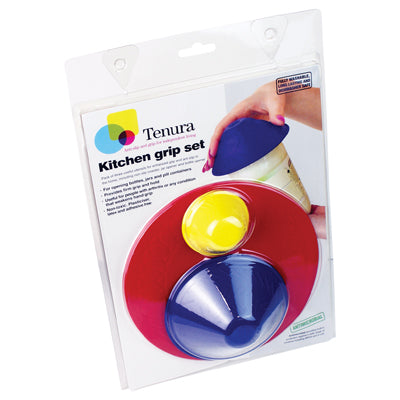 shows the tenura kitchen grip set in its packaging