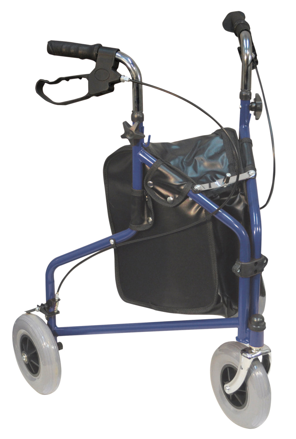 shows the Steel Triwalker with Shopping Bag in blue