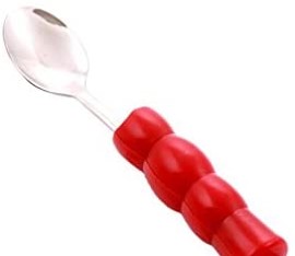 Weighted teaspoon with easy grip handle