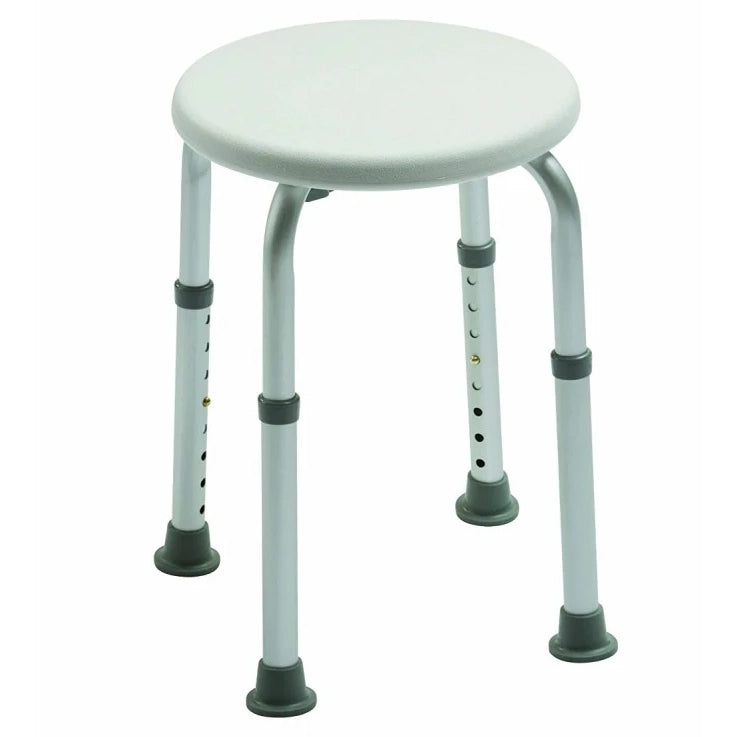 Adjustable Height Shower Stool with Circular Seat