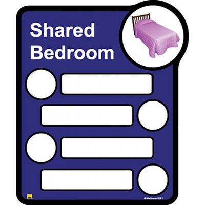 Bedroom Door Sign with 4 Interchangeable Names and Photo