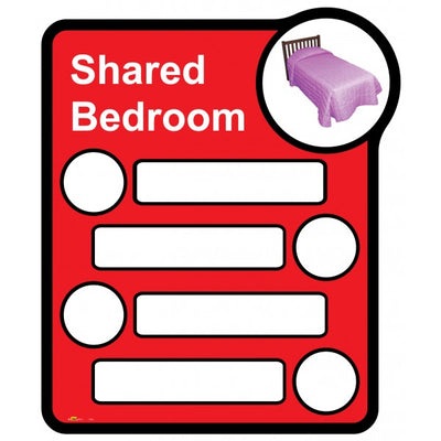 Bedroom Door Sign with 4 Interchangeable Names and Photo