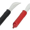 shows the bendable rocker knife in red and black