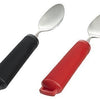 shows bendable dessert spoons in both red and black