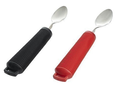 shows bendable tea spoons in both black and red