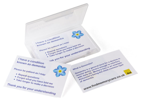 Patience Card for a Person with Dementia - Various Packs