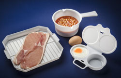 Microwave Cookware – Saucepan, Bacon Crisper and Poached Egg Maker