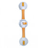 shows white and gold Dual Rotating Suction Cup Grab Bar with Indicator against a white background