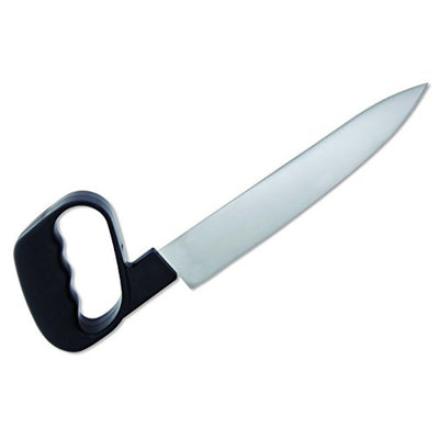 the image shows the ergonomic angled chef knife