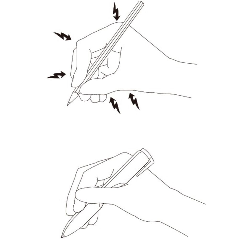 Diagram of the contour pen vs normal pen