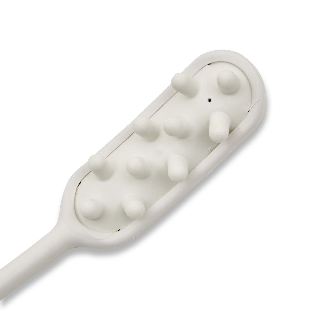 The image shows a close up of the head on an Etac Long Handled Hair Washer