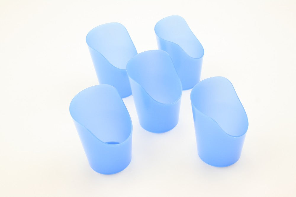 5 Flexi Cut Out Cups in Blue