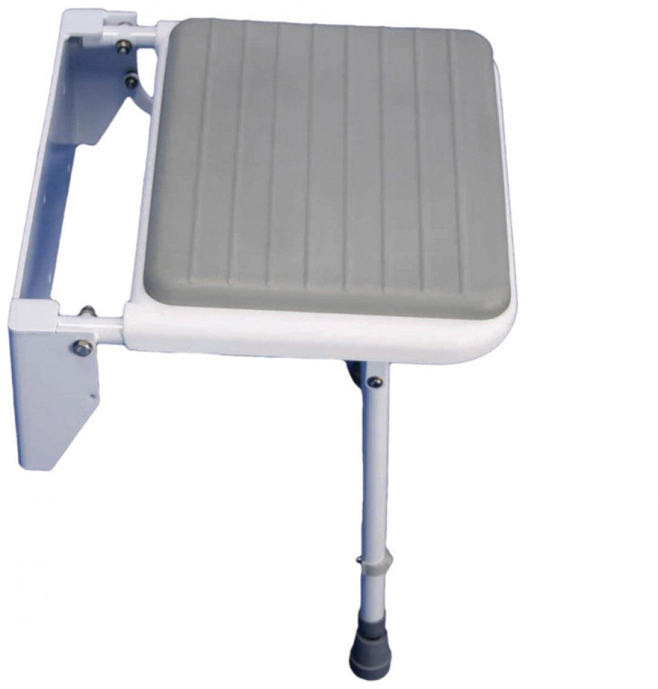 Folding-Shower-Seat-With-Legs Folding Shower Seat with Legs and Padded Seat