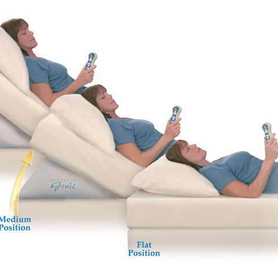 The three comfortable positions of the mattress genie