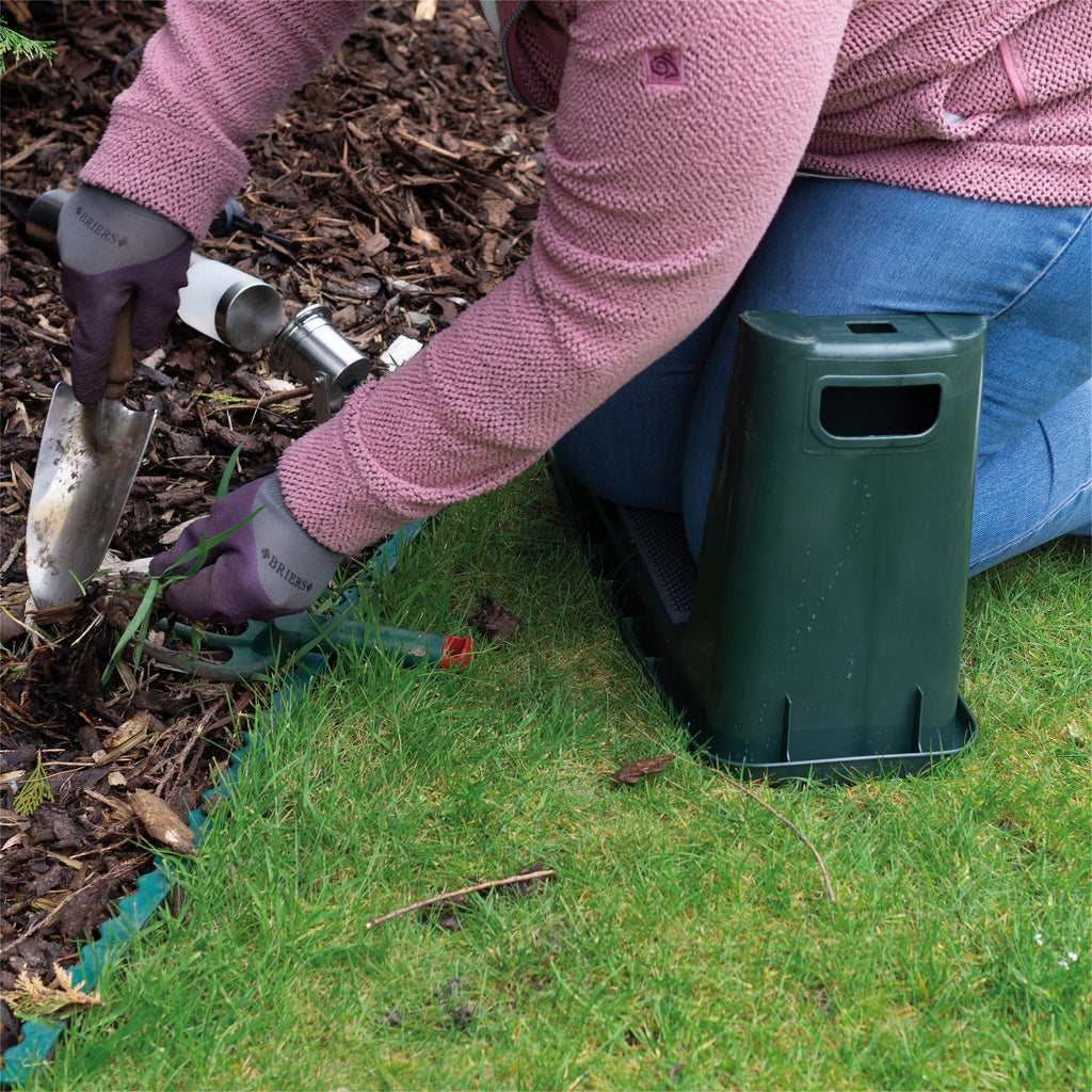 Padded Garden Kneeler in use