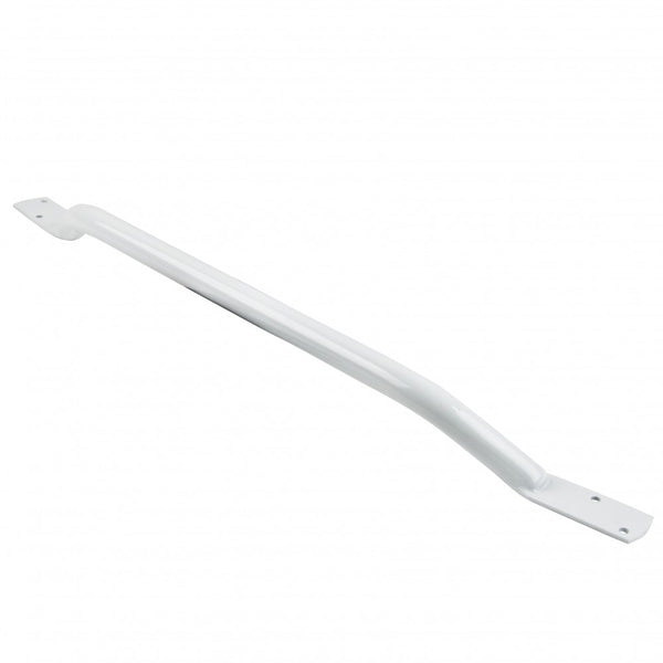 image shows white, Homecraft Angled Grab Rail against a white background
