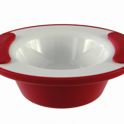 the image shows the ornamin keep warm bowl in red