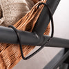 The image shows a close-up of the hook that attaches the basket to the rollator frame