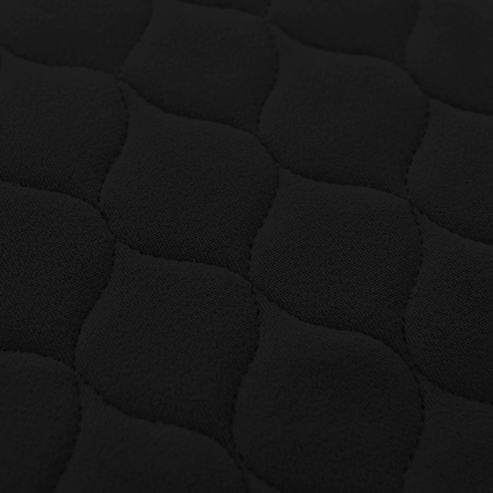 A close up of the pattern on the Black coloured Kylie Chair Pad