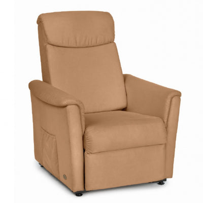 shows the caramel coloured modena rise and recline chair