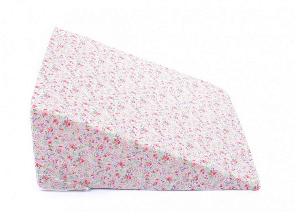 the image shows the 3 in 1 patterned bed wedge with the ditsy floral pattern