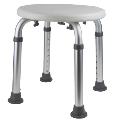 image shows the round shower stool against a white background