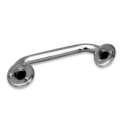 Curve-Ended Chrome Grab Bar - Mobility Straight Wall Bar - 11