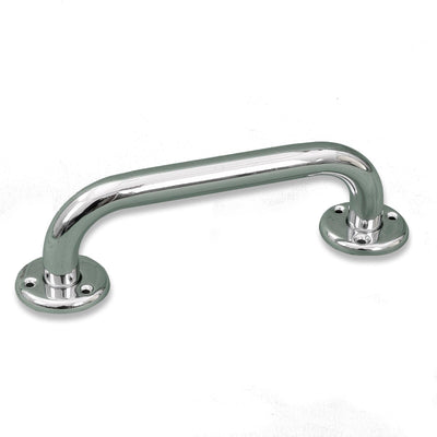 Curve-Ended Chrome Grab Bar - Mobility Straight Wall Bar - 11