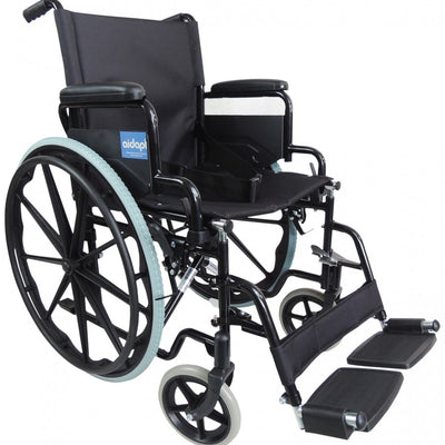 Self-Propelled-Steel-Wheelchair Black